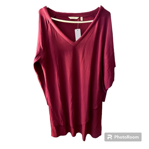 Soft Surroundings Marla Dress Dark Fuchsia - Picture 2 of 7